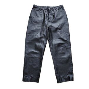RTG Collection vintage high waist black leather pants - please read carefully